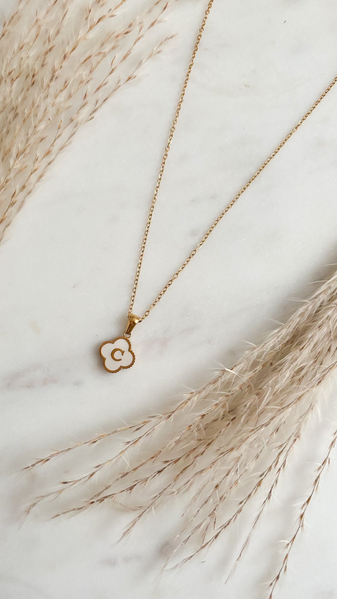 New Initial Clover Necklace