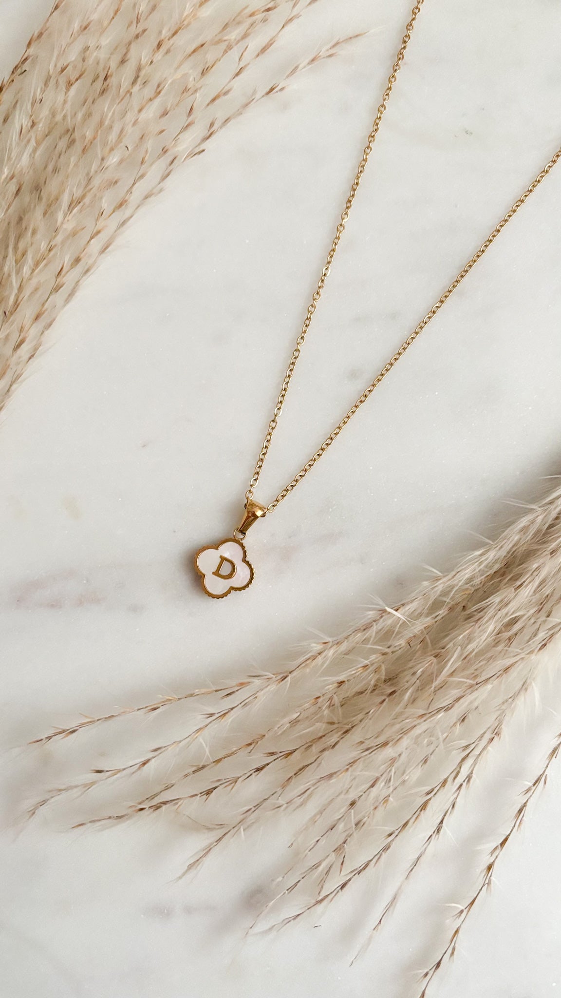 New Initial Clover Necklace