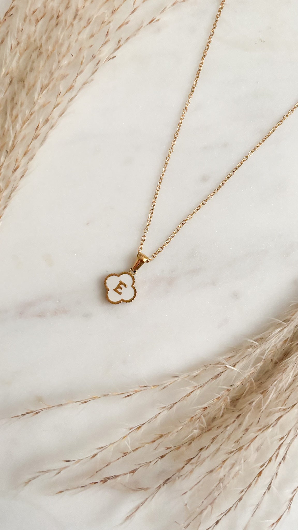 New Initial Clover Necklace