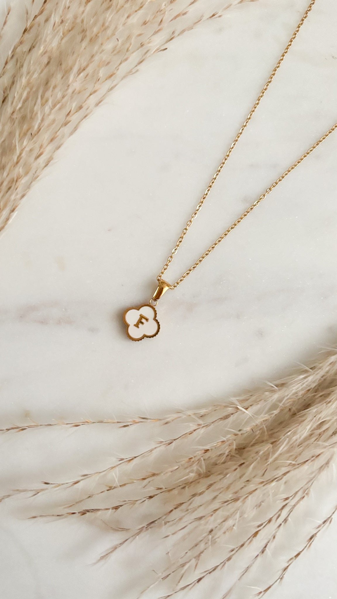 New Initial Clover Necklace