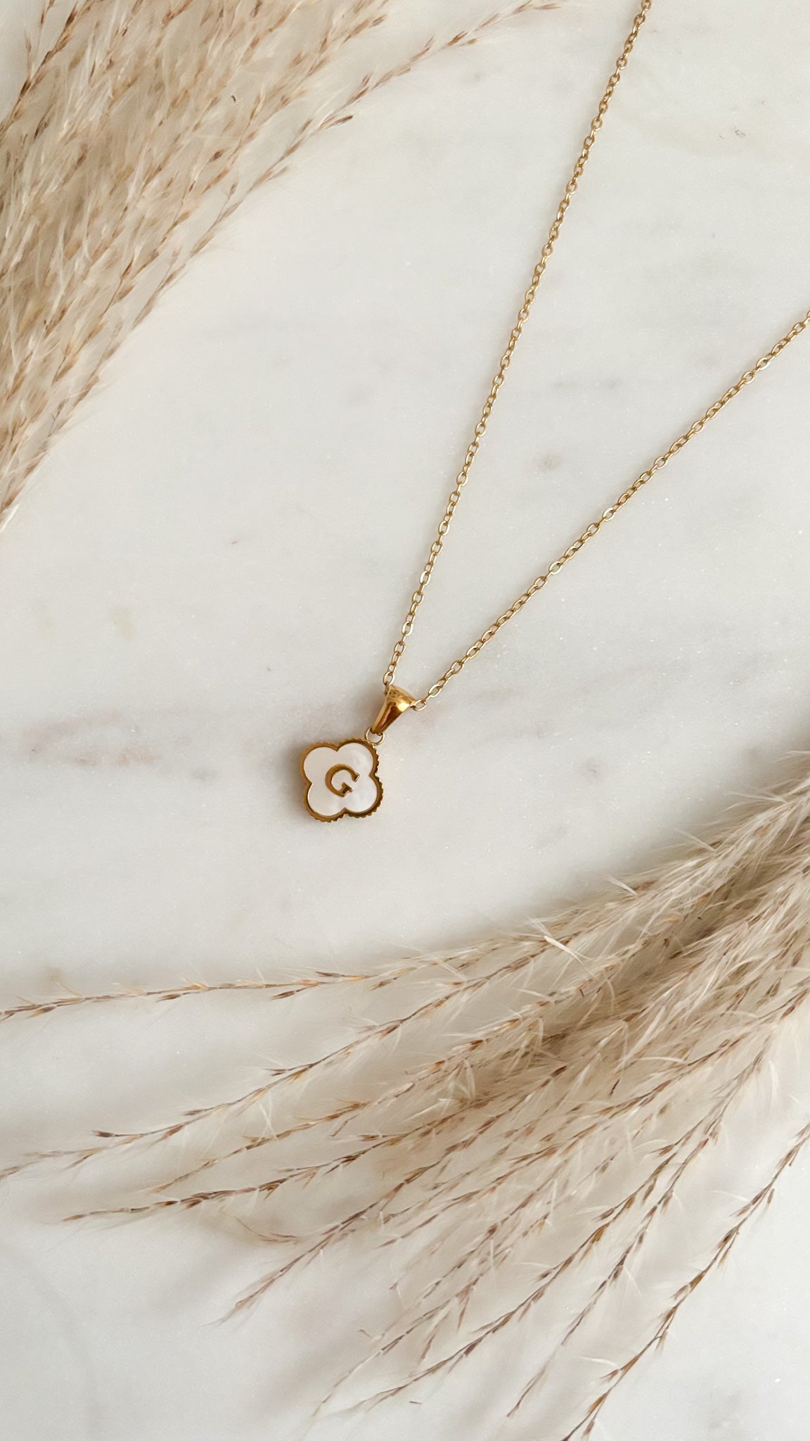 New Initial Clover Necklace