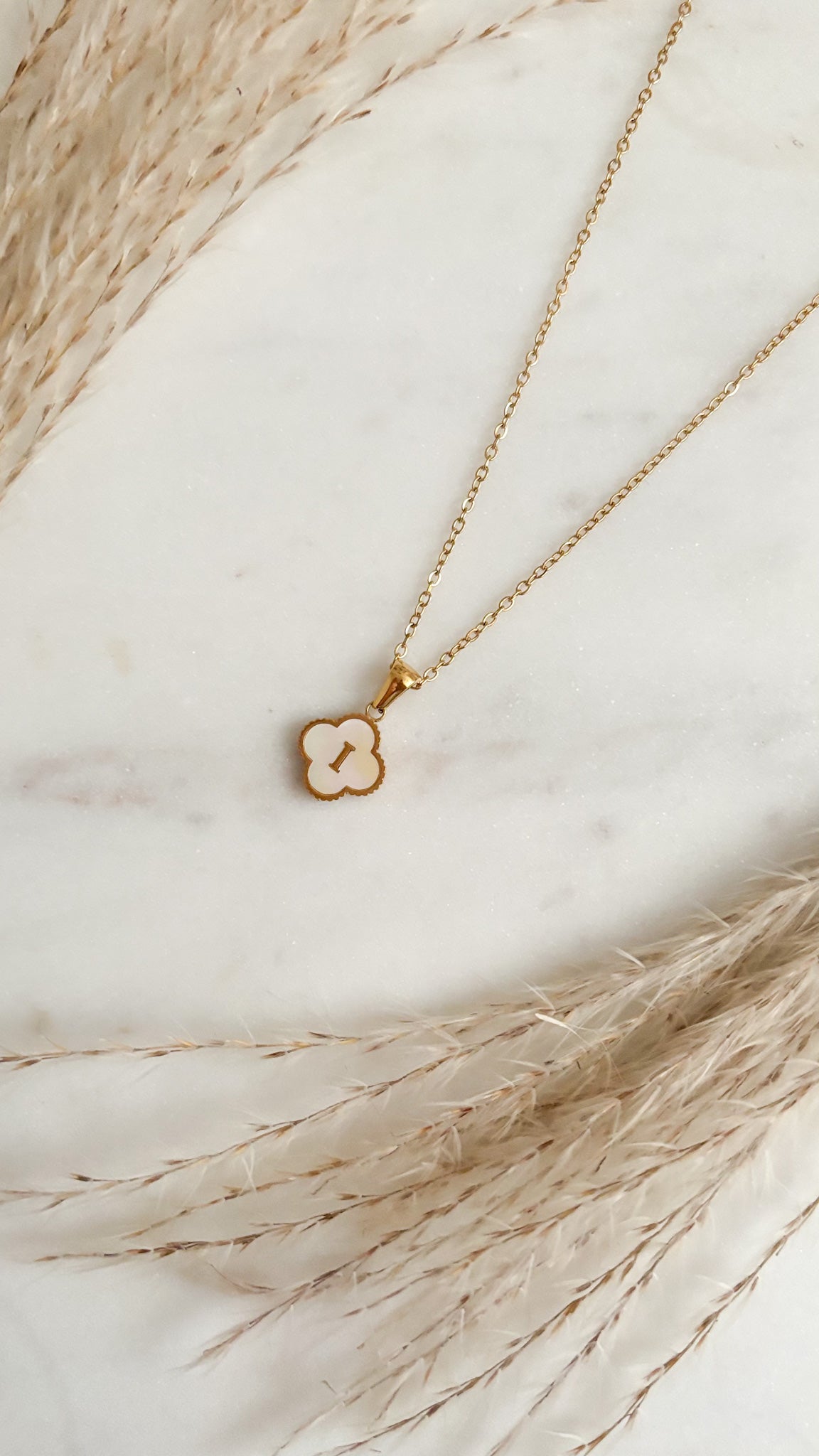 New Initial Clover Necklace