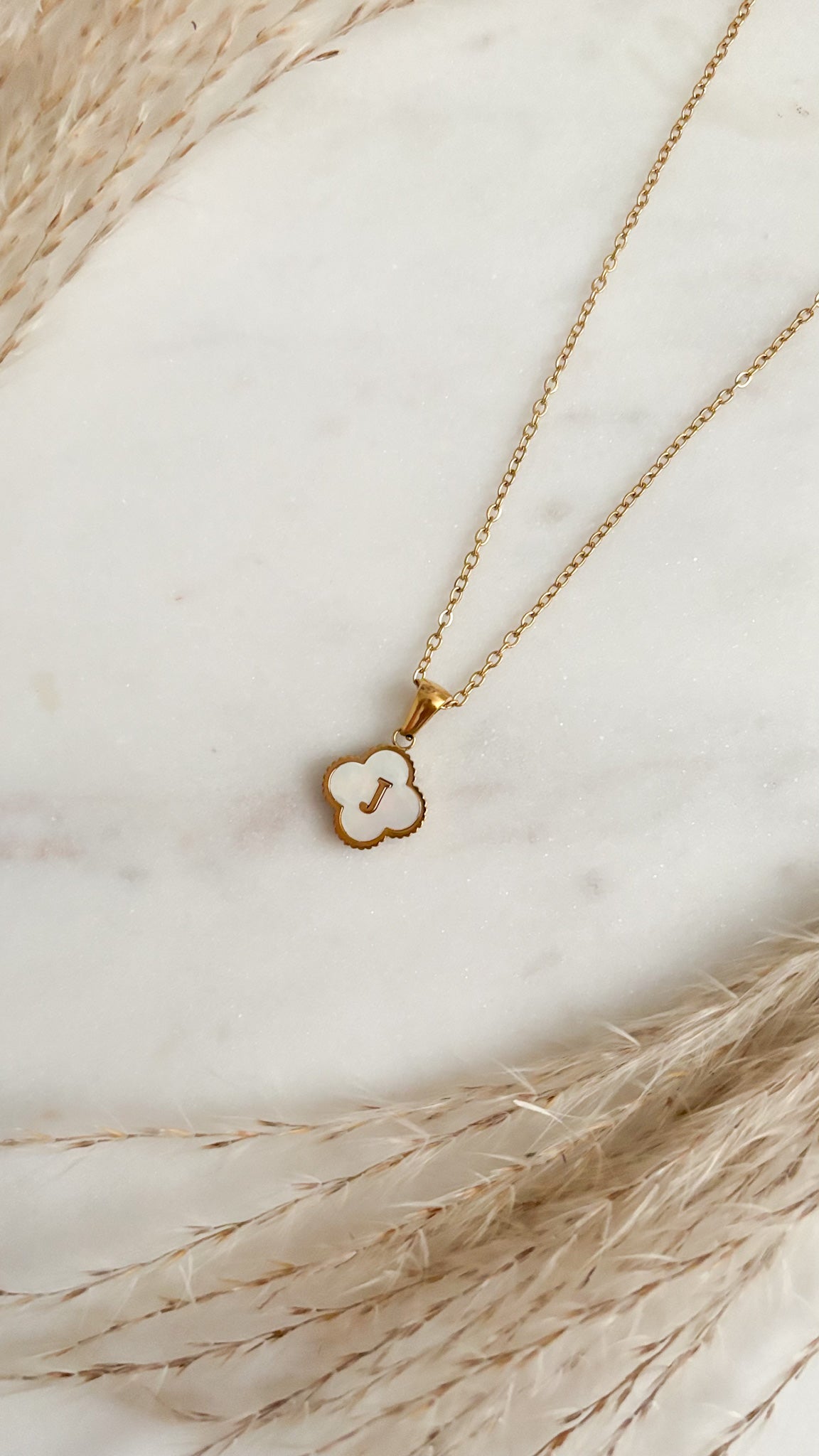 New Initial Clover Necklace