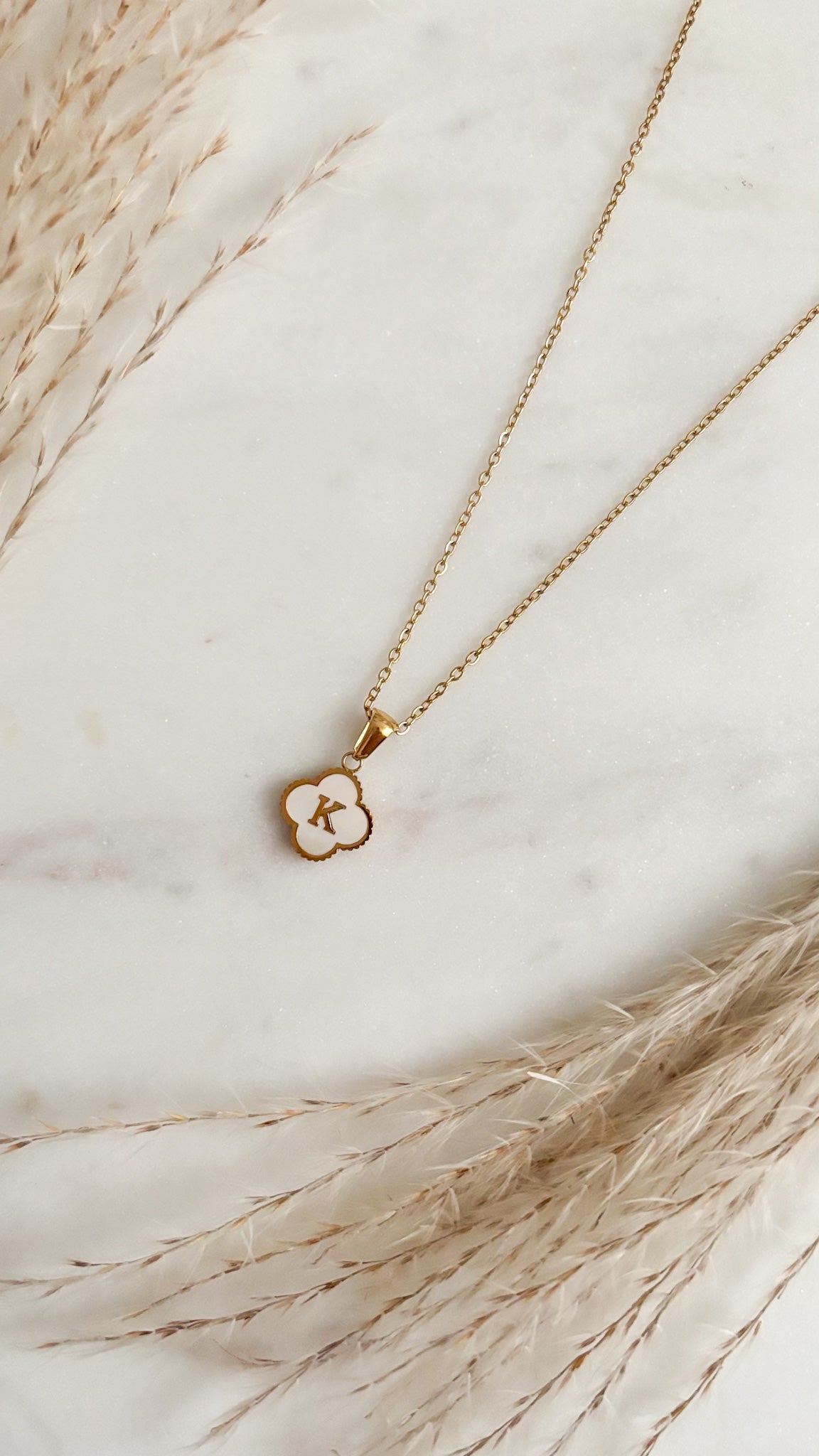 New Initial Clover Necklace