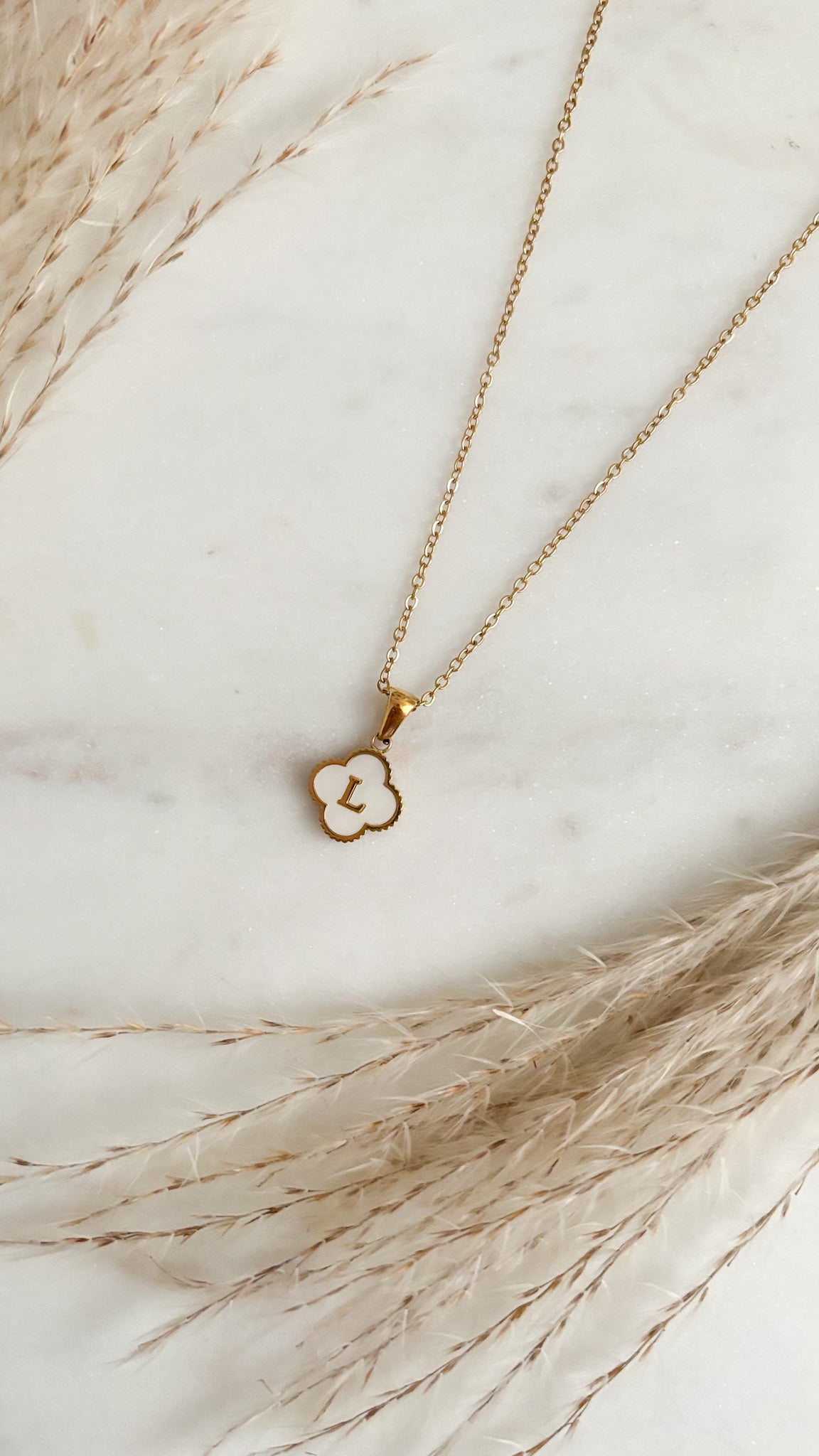 New Initial Clover Necklace