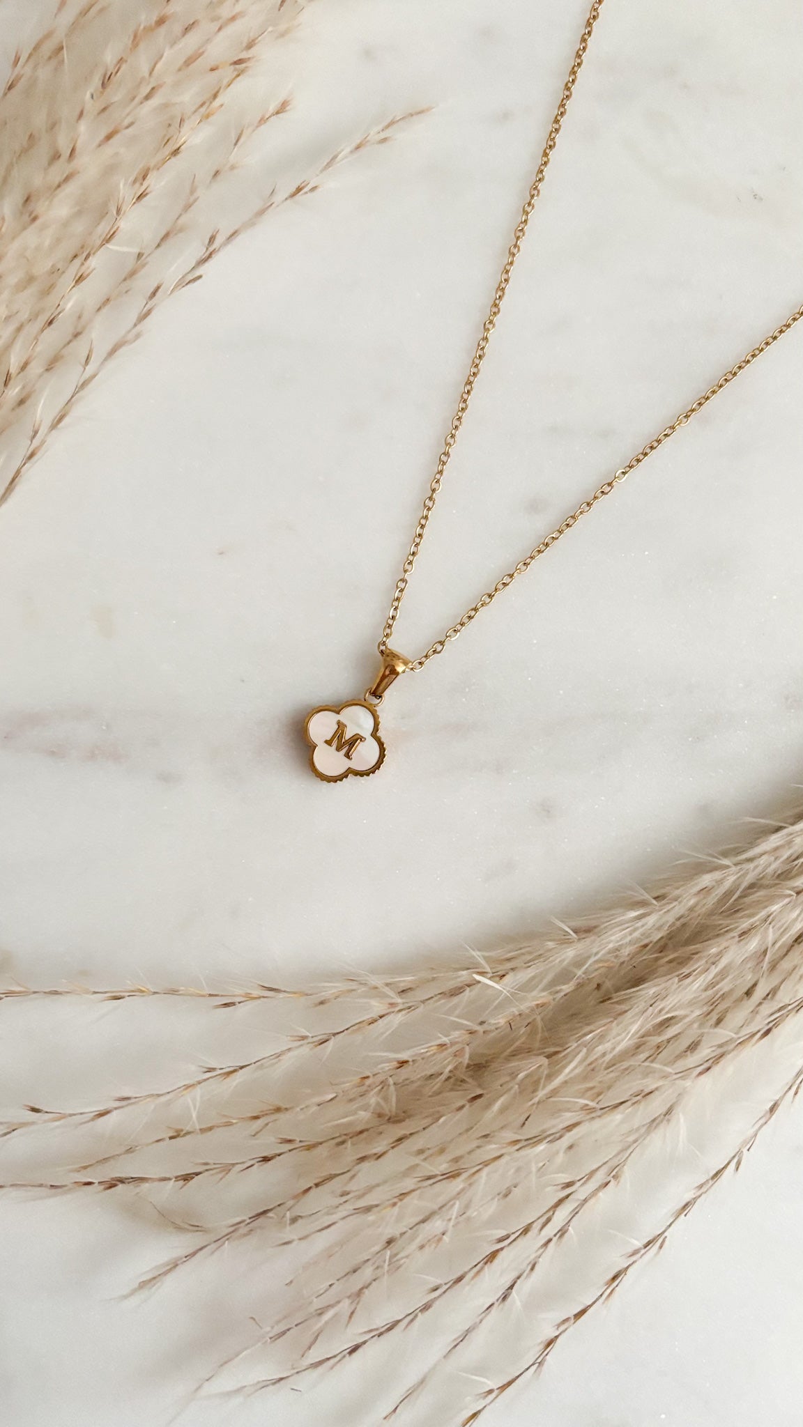 New Initial Clover Necklace