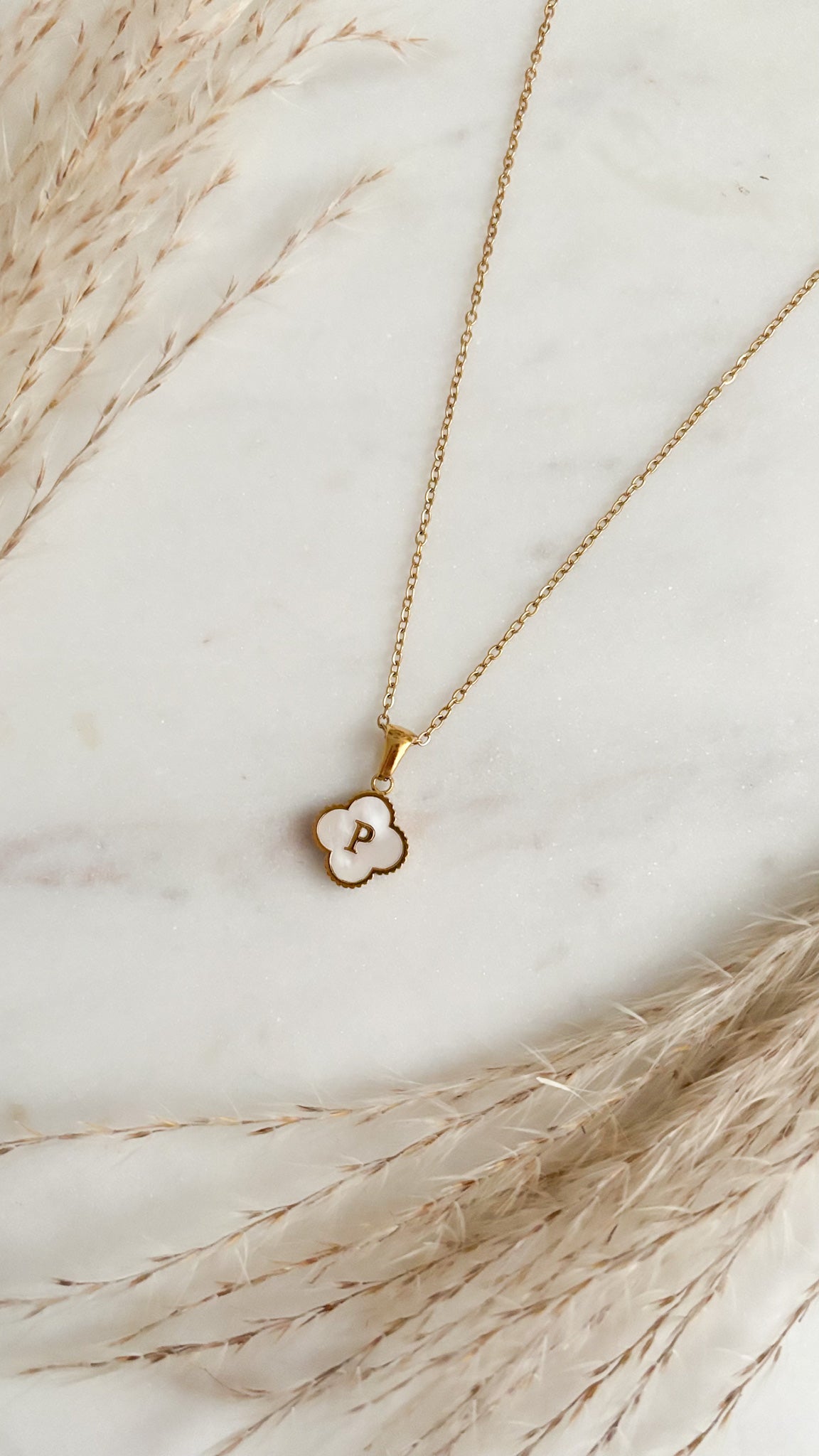 New Initial Clover Necklace