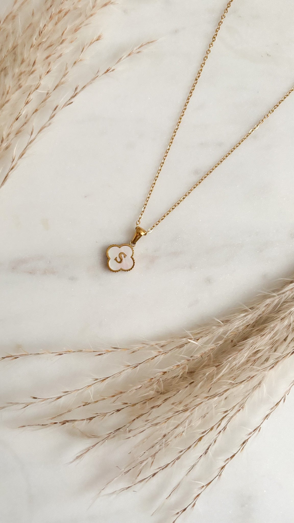 New Initial Clover Necklace