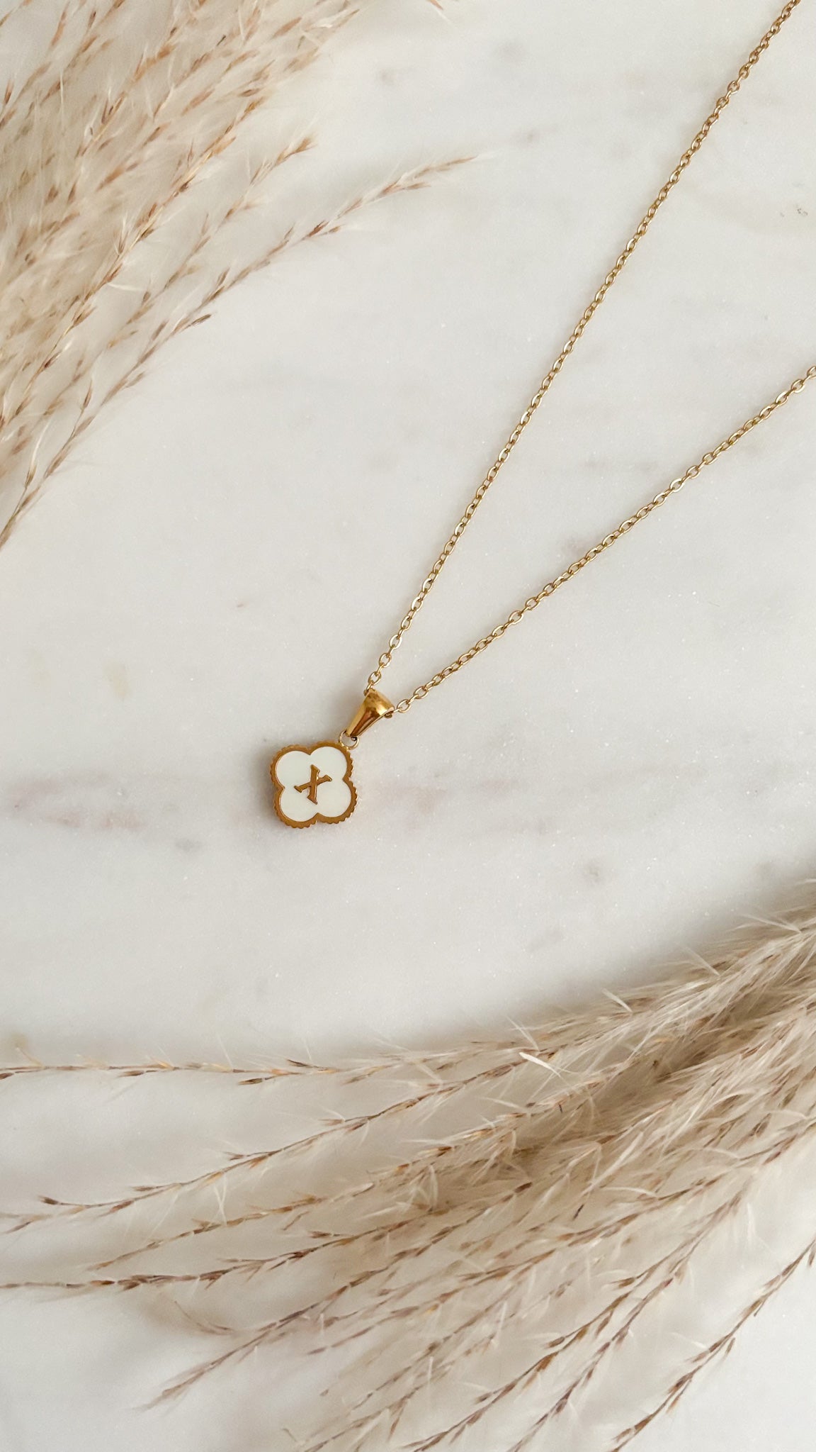 New Initial Clover Necklace