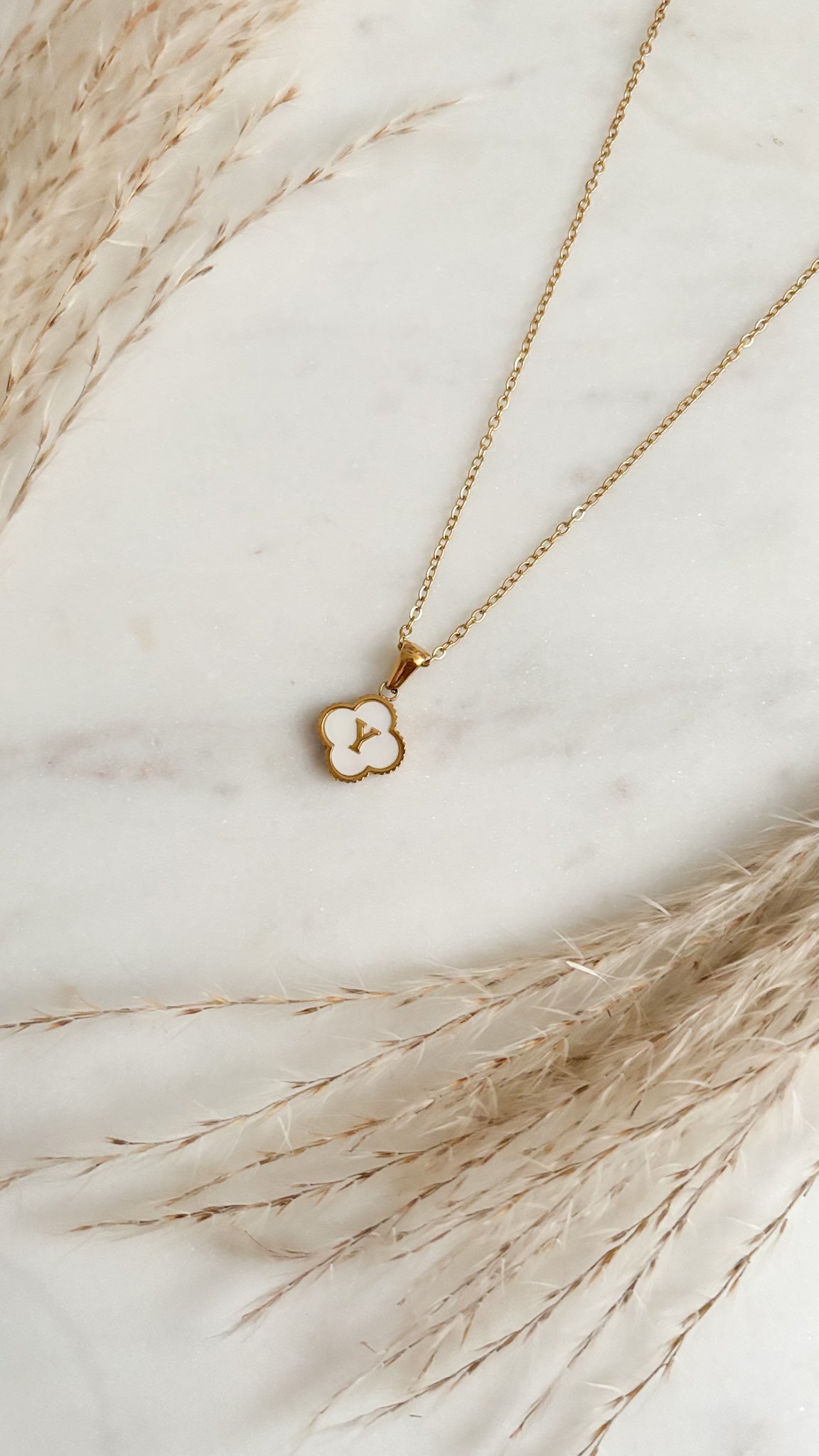 New Initial Clover Necklace