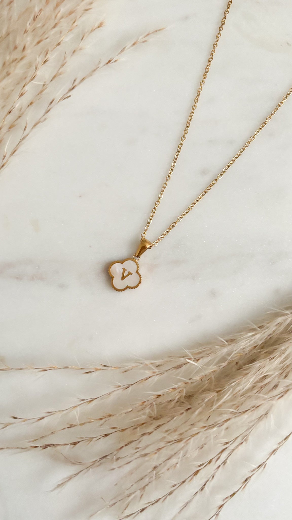 New Initial Clover Necklace