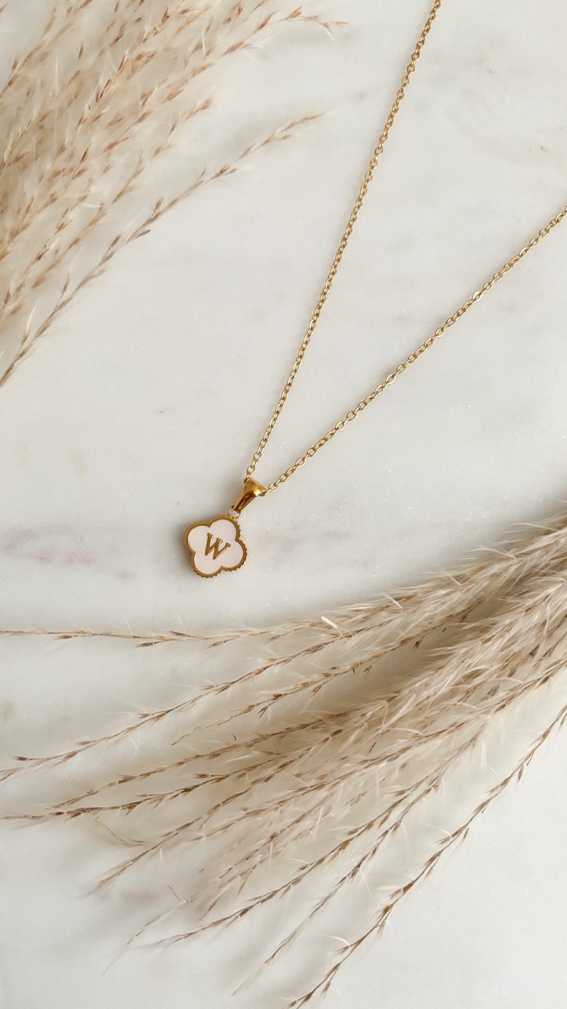 New Initial Clover Necklace