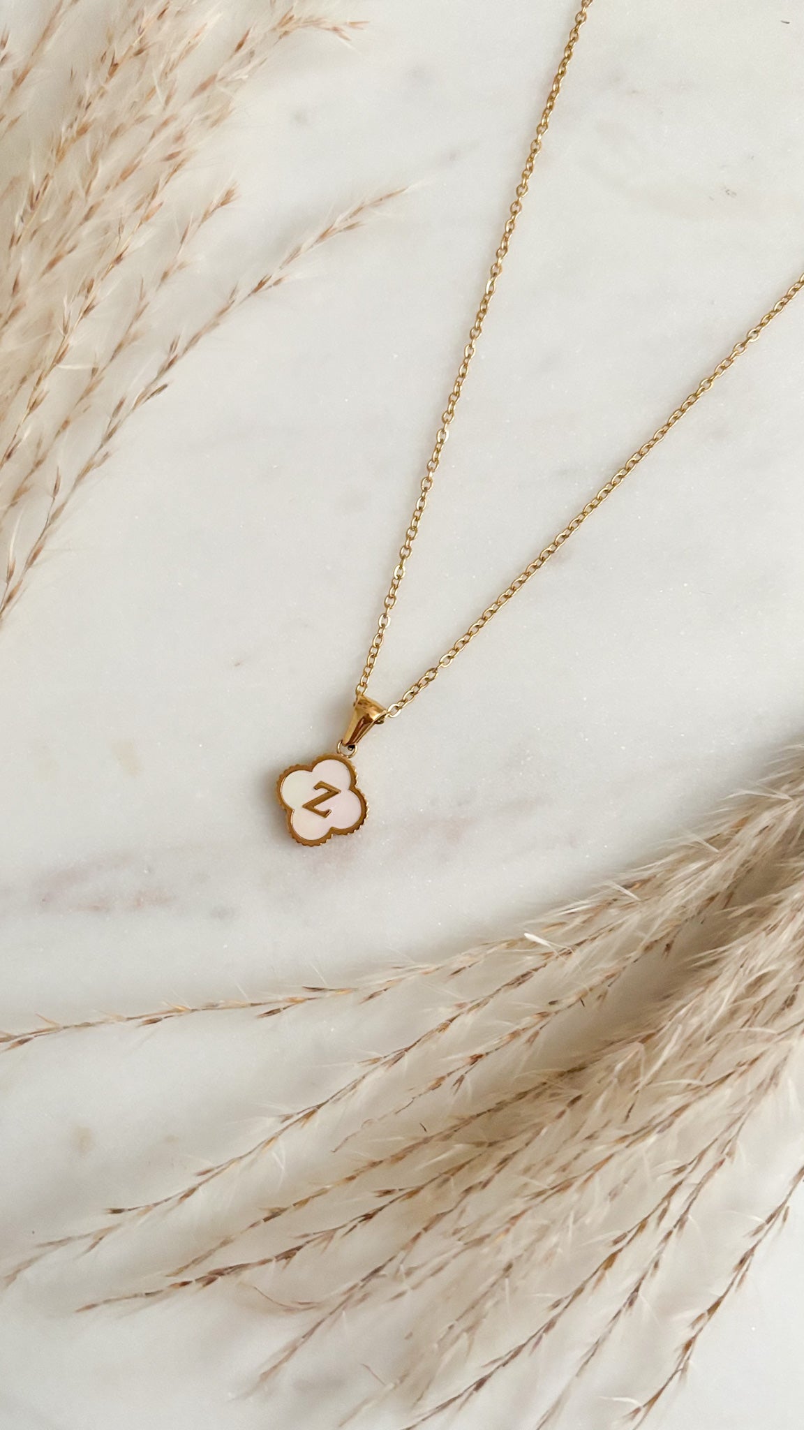 New Initial Clover Necklace