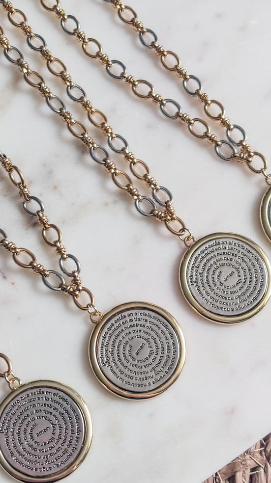 Padre Nuestro Necklace | Best Seller | EDICION LIMITADA BICOLOR