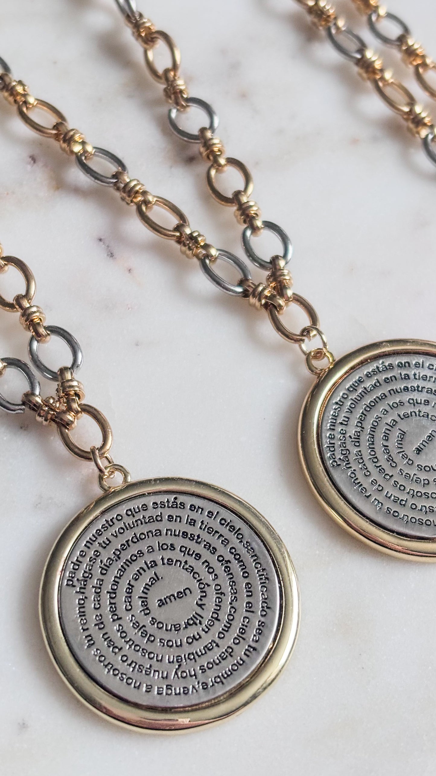 Padre Nuestro Necklace | Best Seller | EDICION LIMITADA BICOLOR