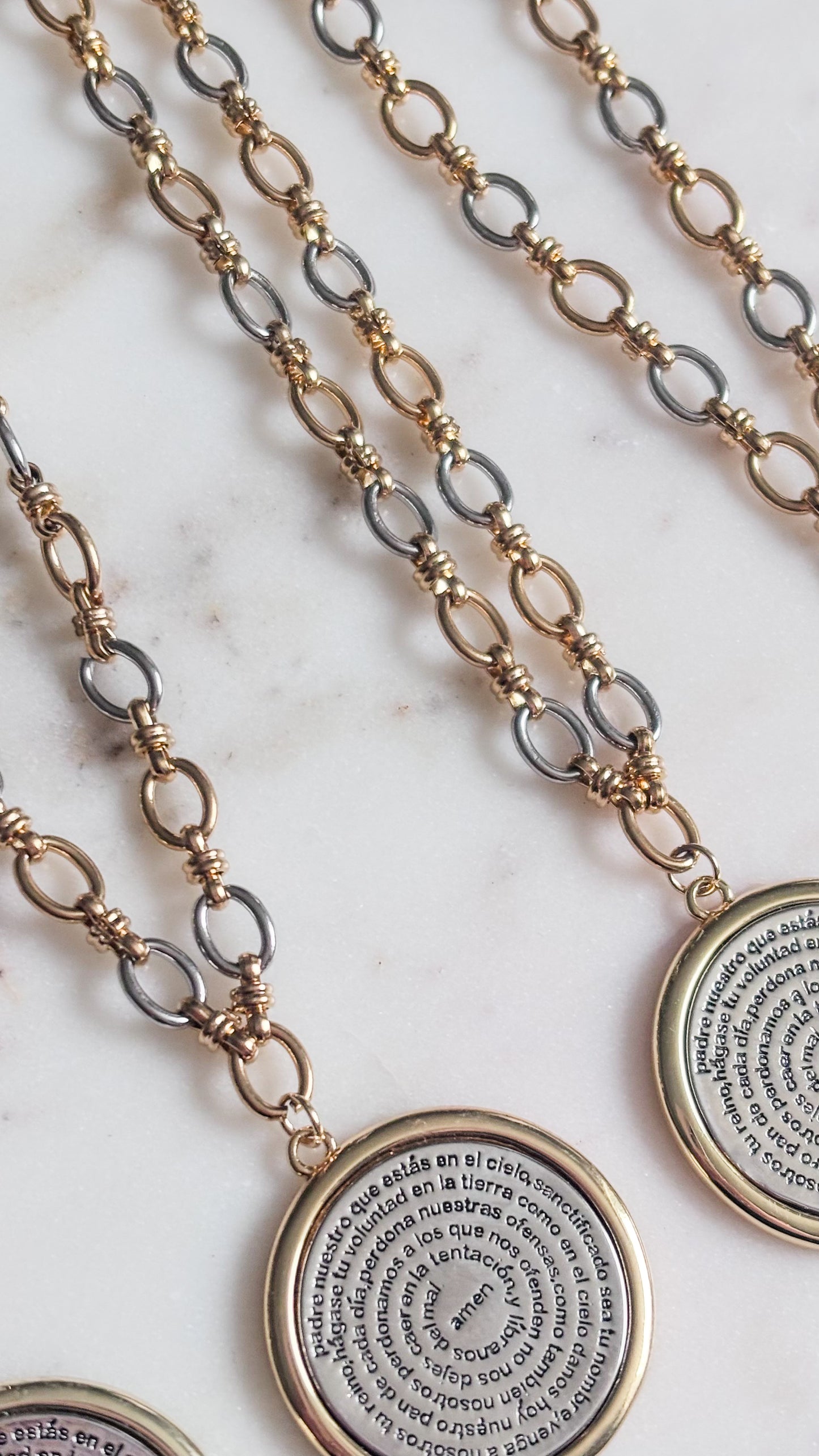 Padre Nuestro Necklace | Best Seller | EDICION LIMITADA BICOLOR