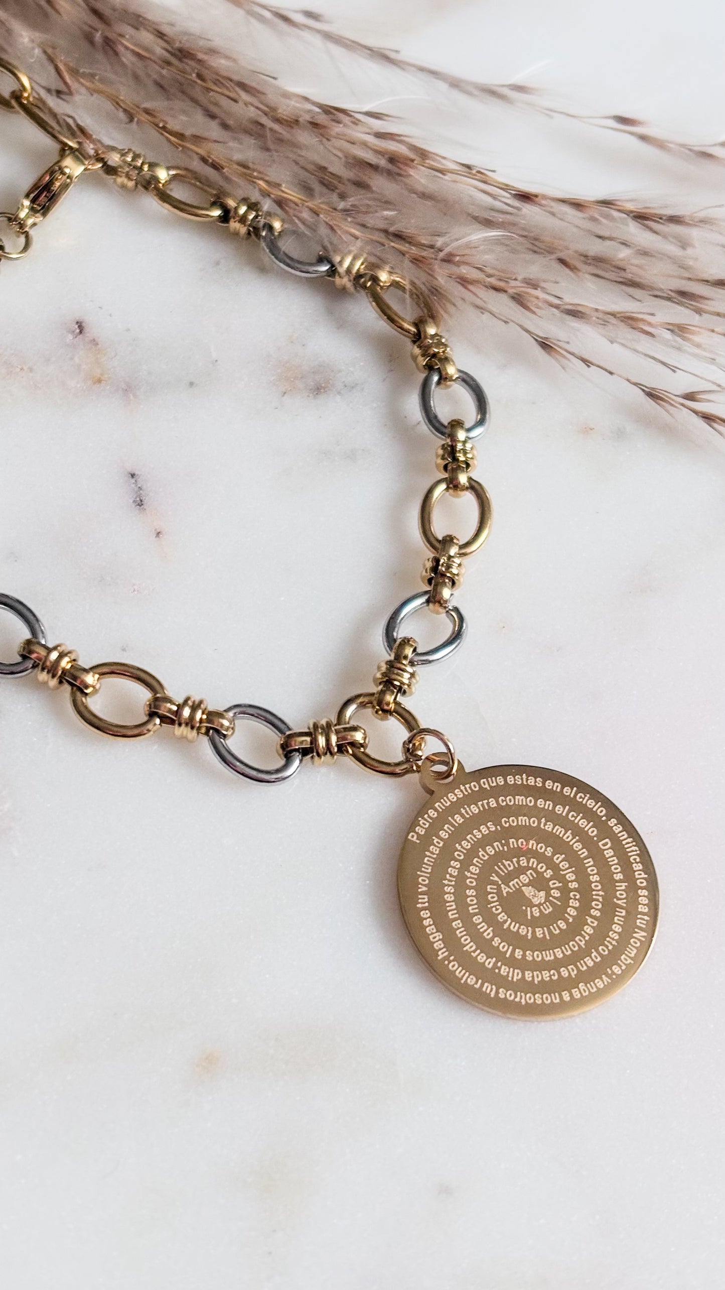 Padre Nuestro Silver Bracelet | EDICION LIMITADA BICOLOR
