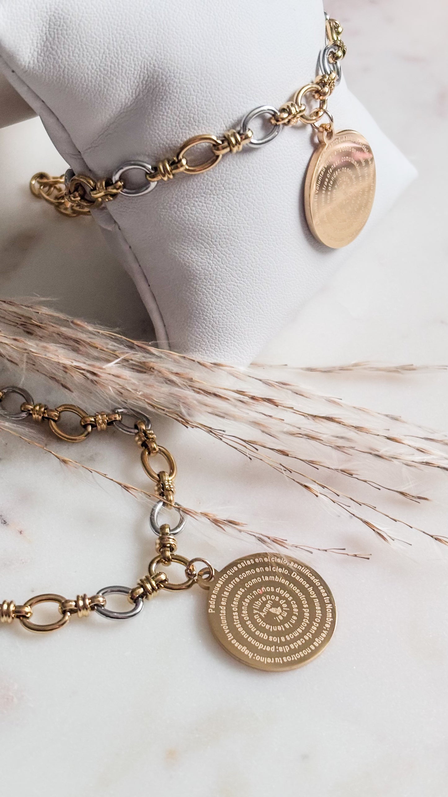 Padre Nuestro Silver Bracelet | EDICION LIMITADA BICOLOR