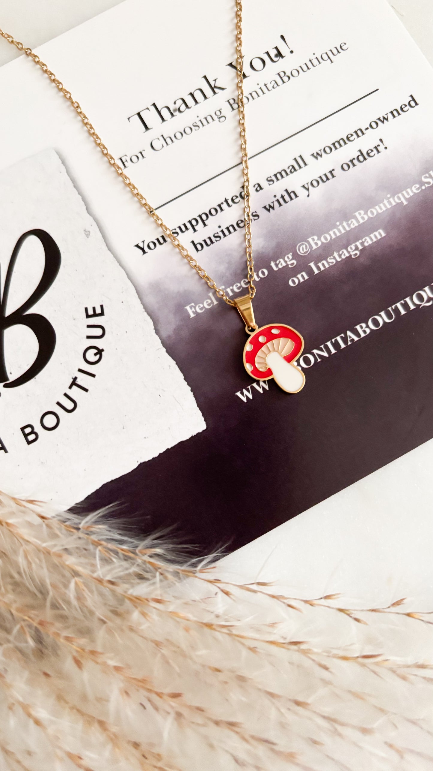 Red Mushroom Necklace