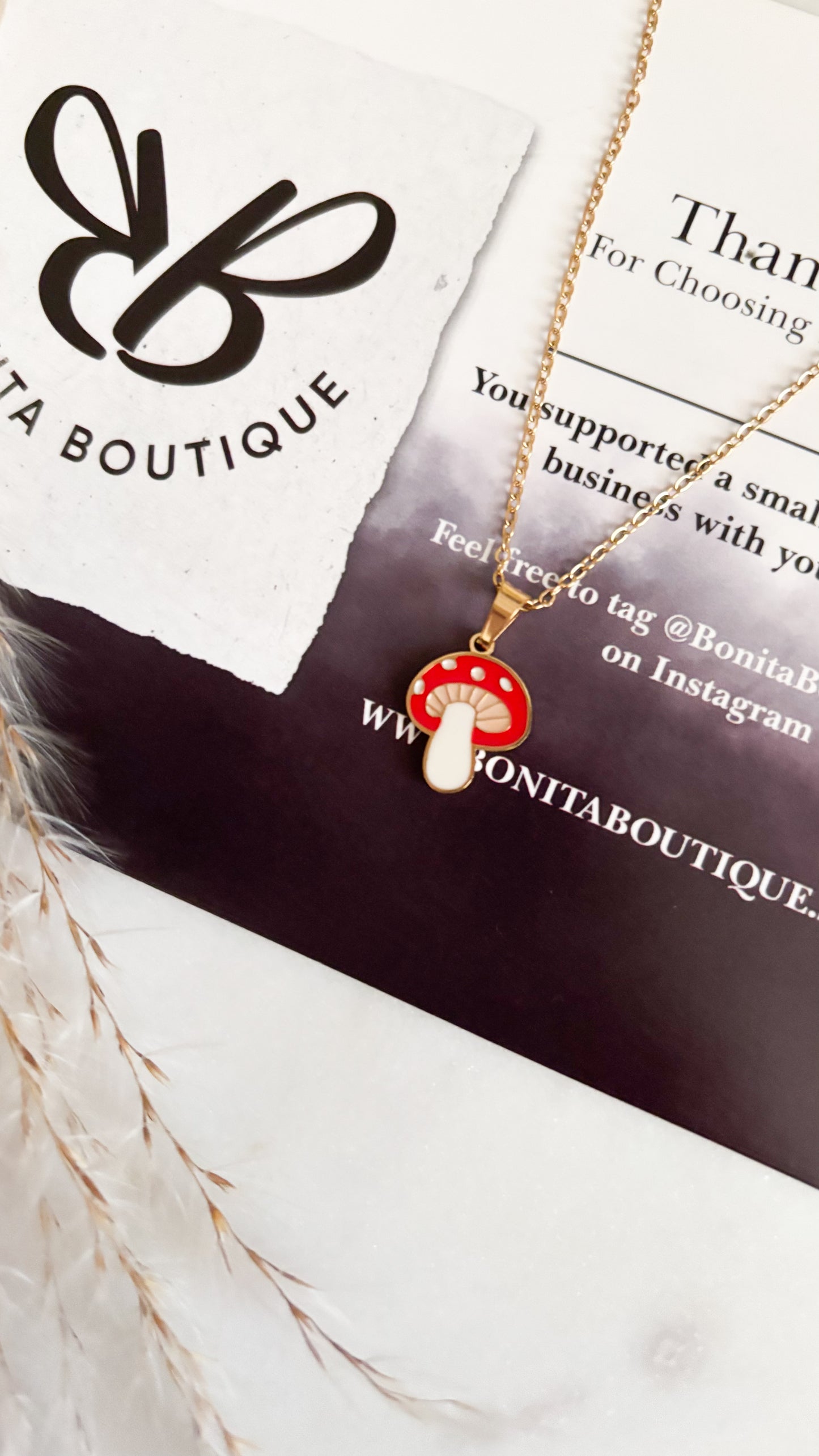 Red Mushroom Necklace