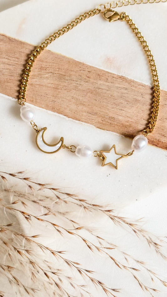 Sky Pearls Anklet (Tobillera)