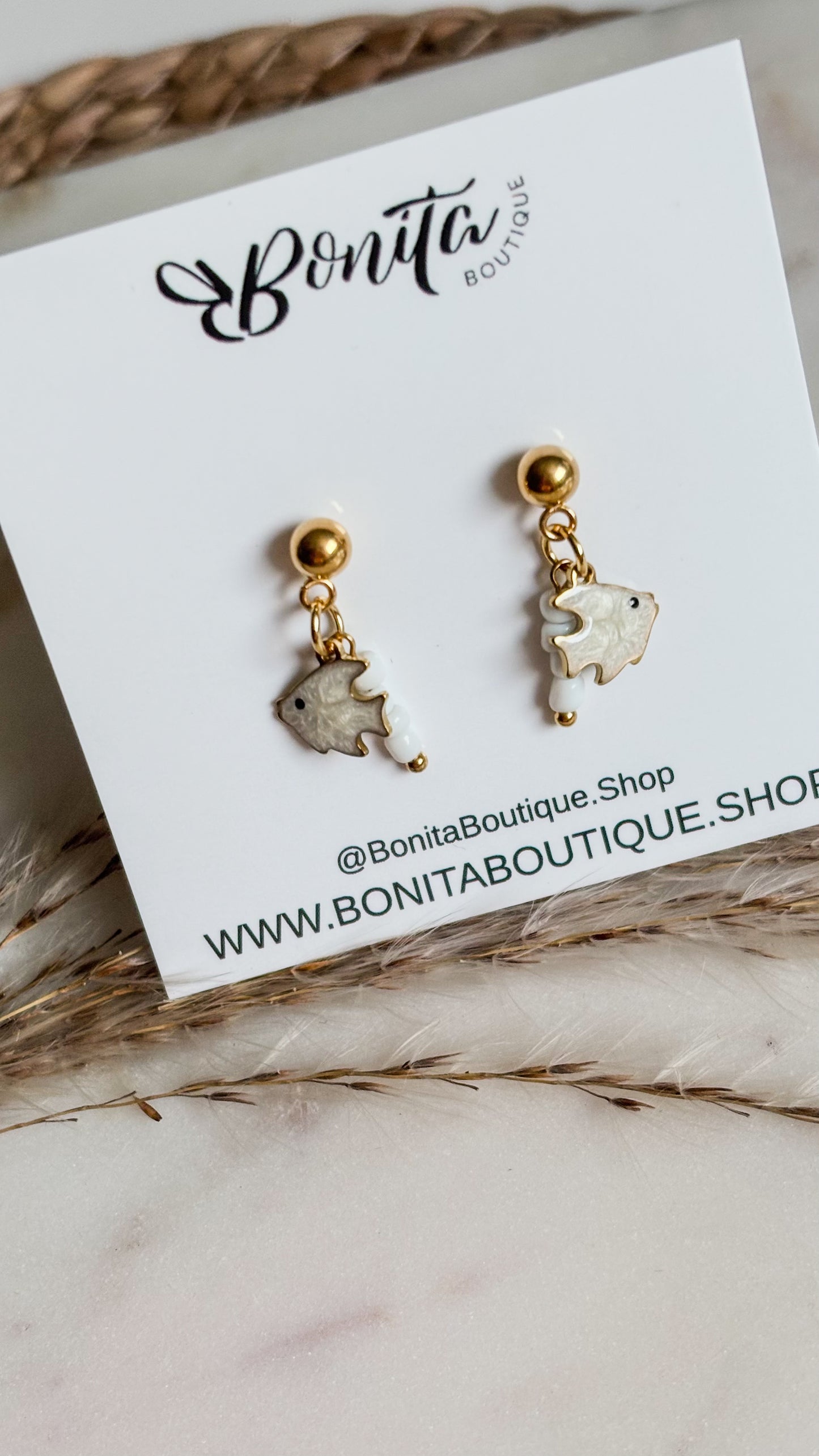 Golden Fish Earrings