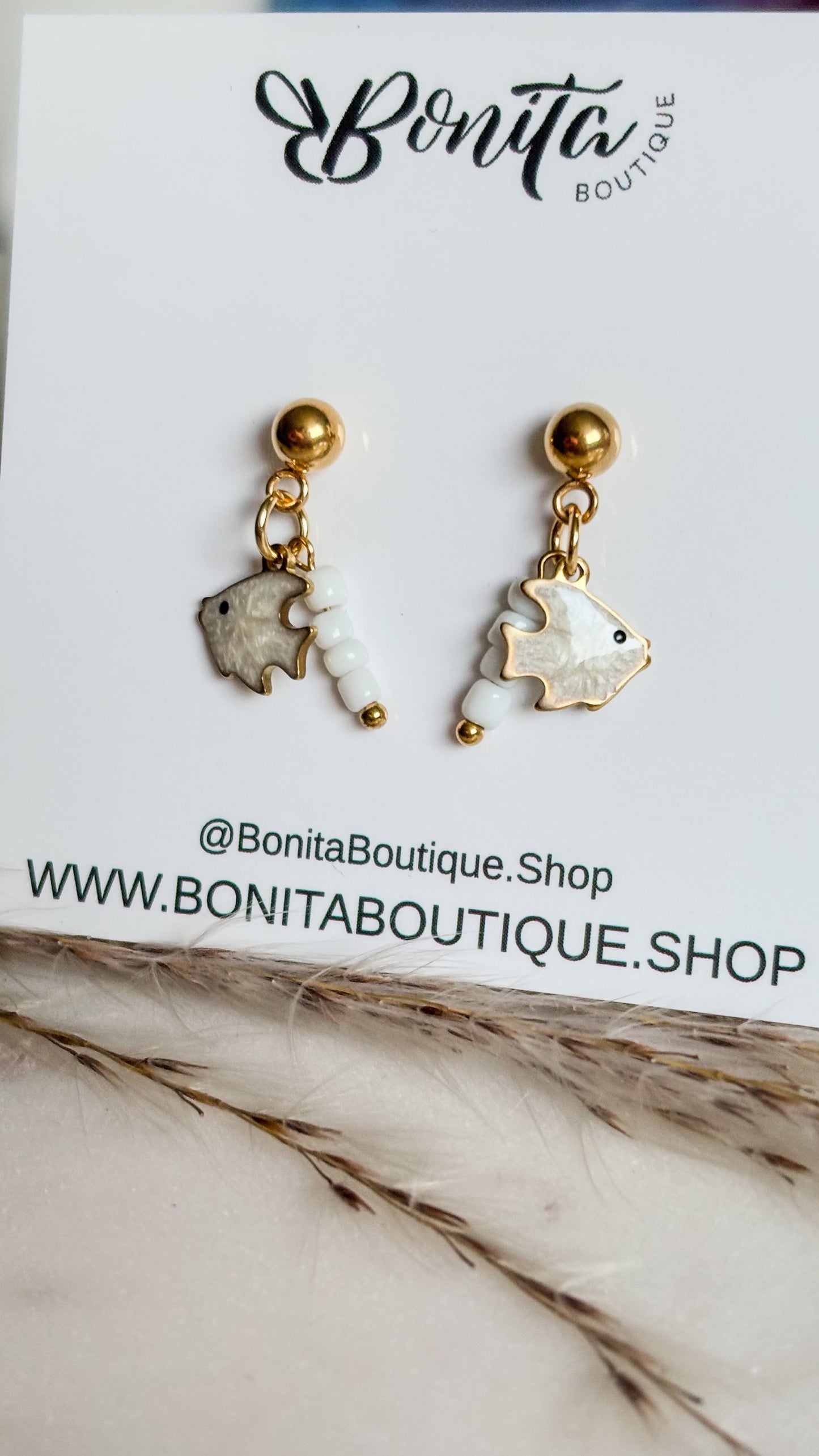 Golden Fish Earrings