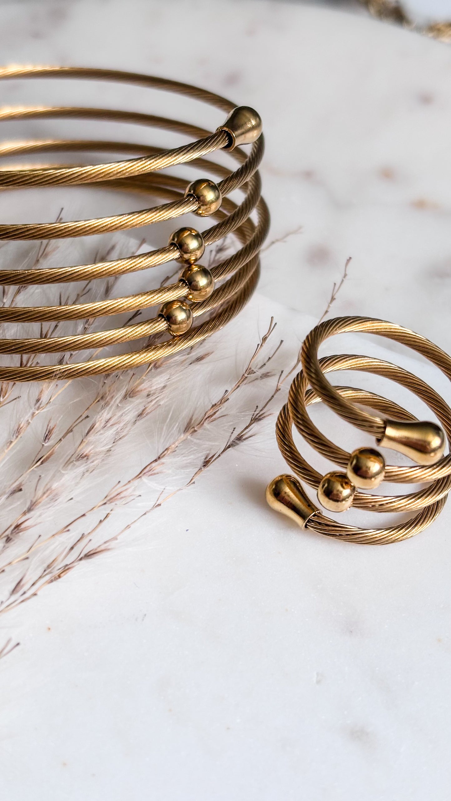 Gold Spiral Set