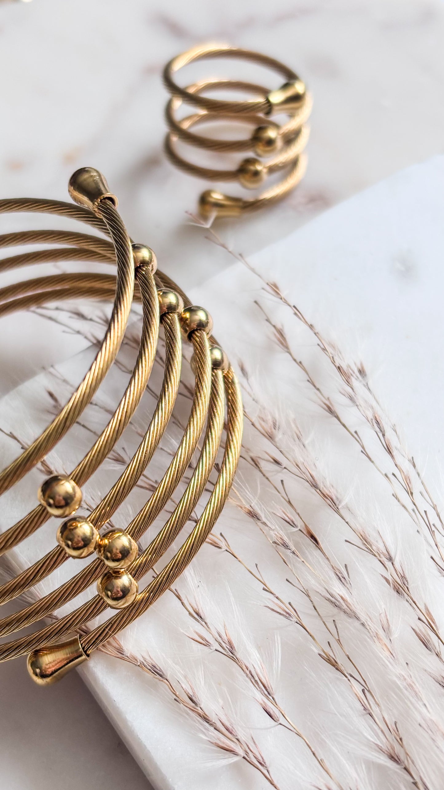 Gold Spiral Set