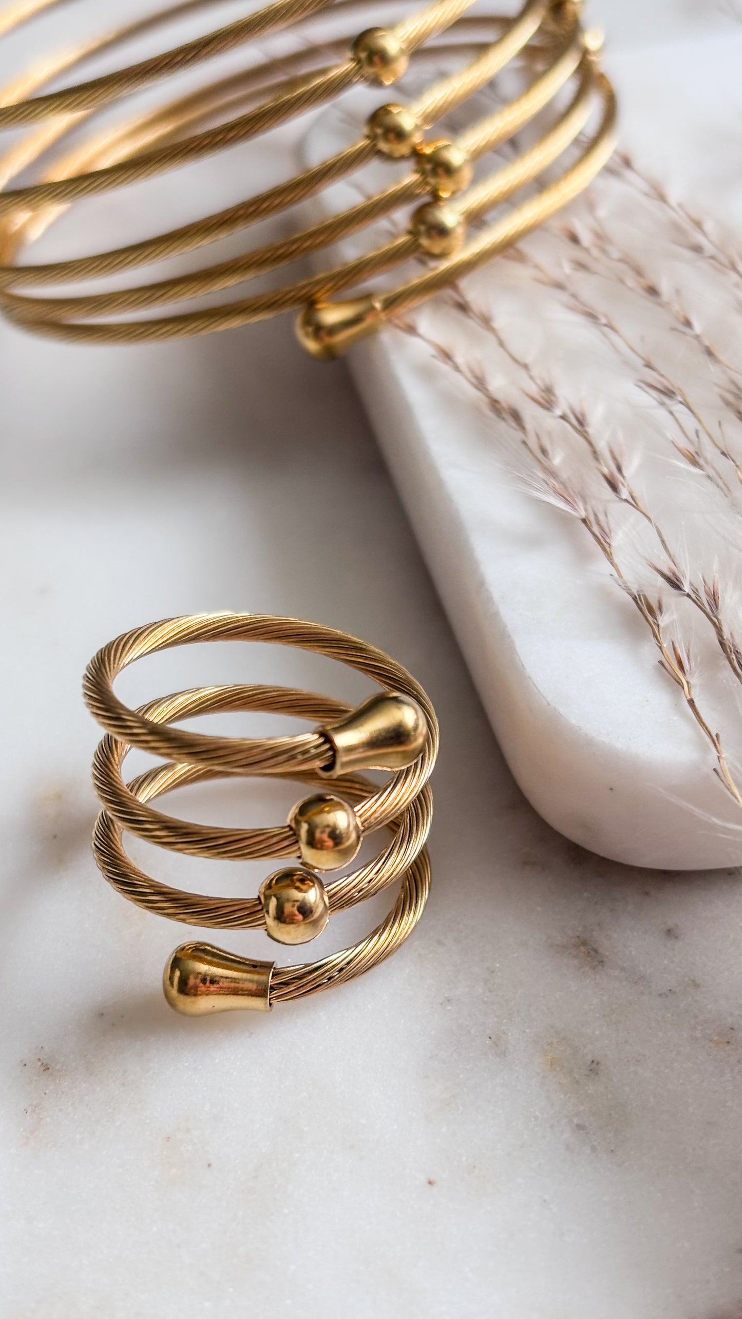 Gold Spiral Set