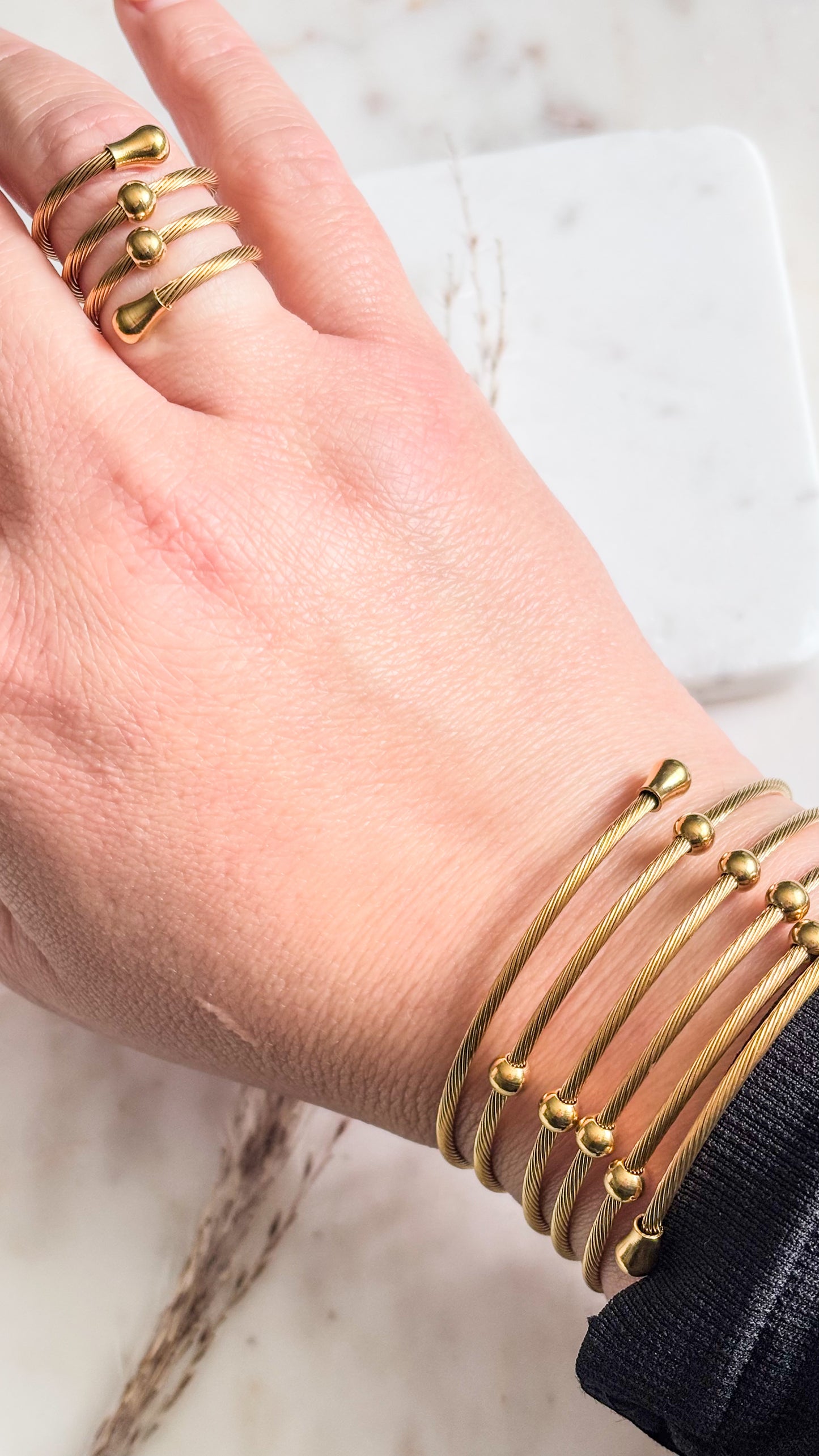 Gold Spiral Set