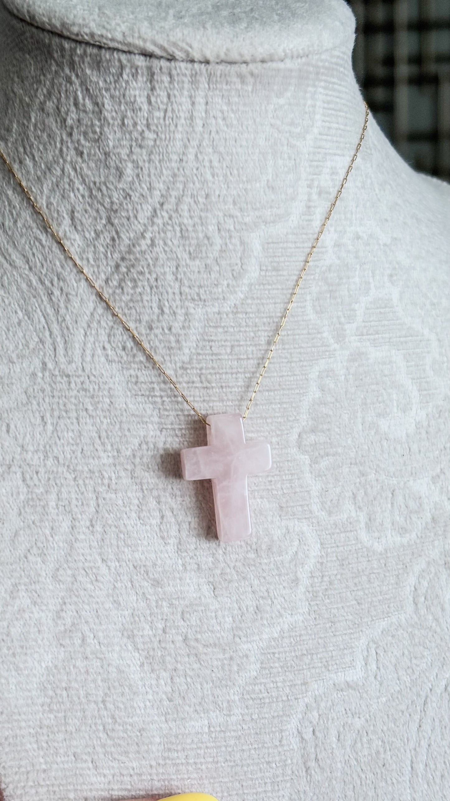 Pink Cross  Necklace