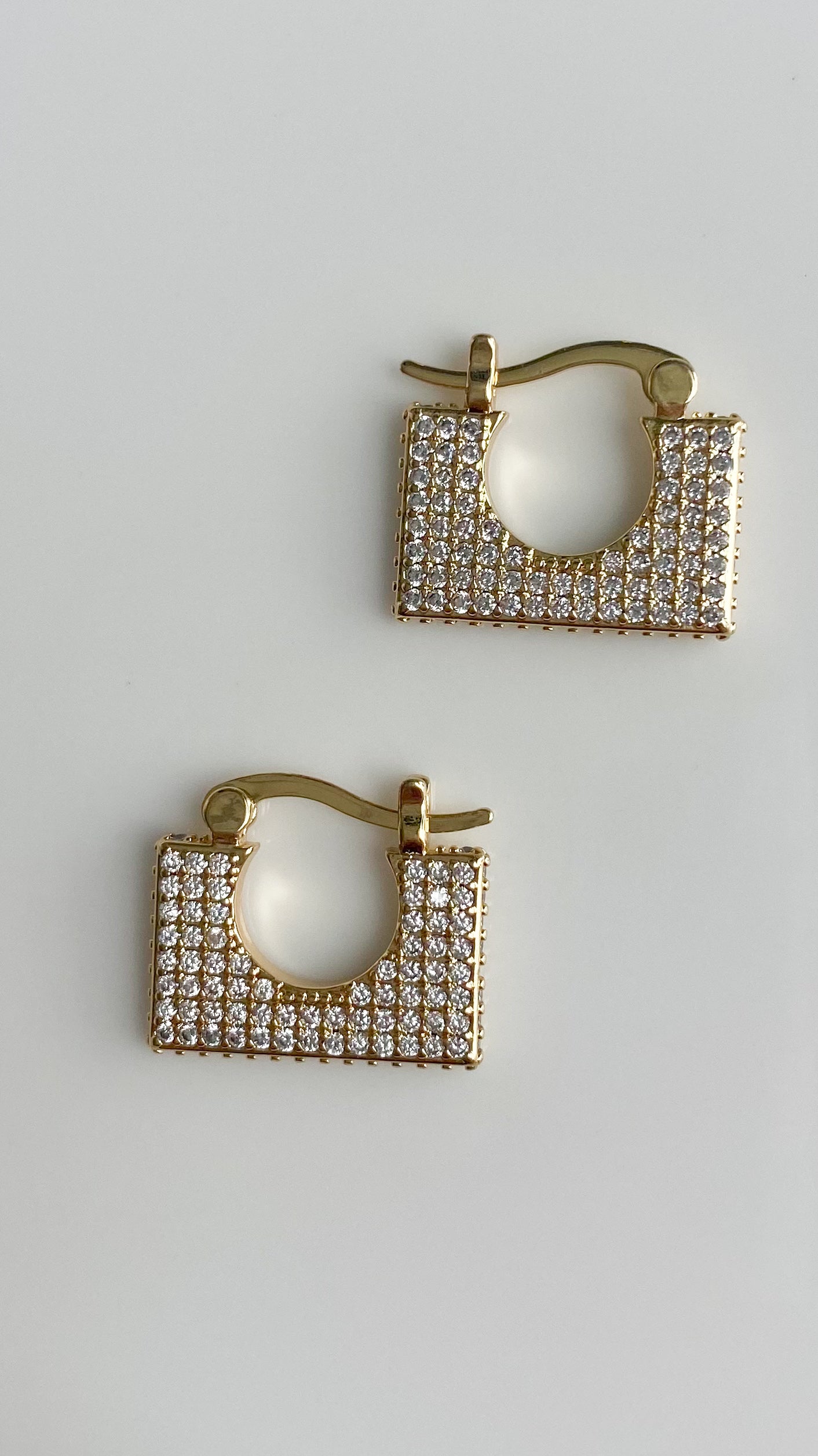 Square Full Zirconium Earrings