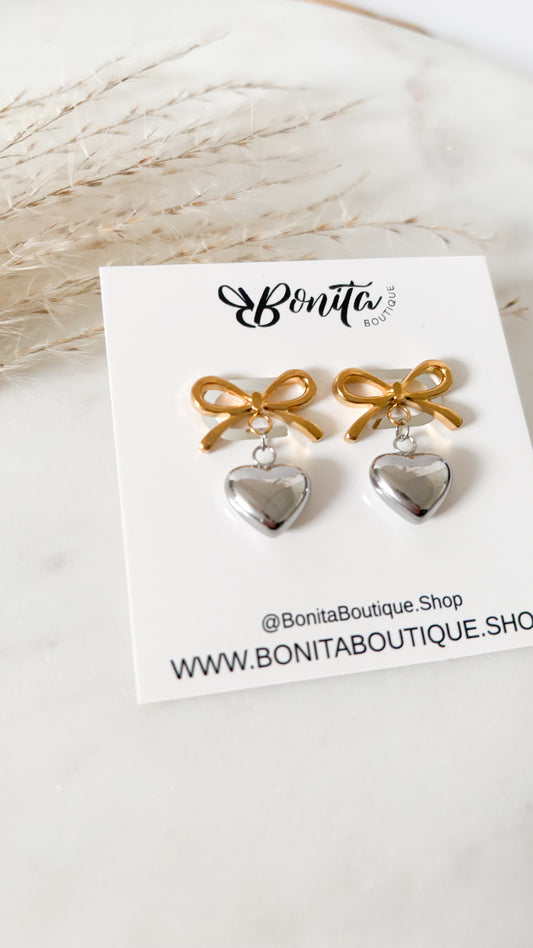 Heart Bow Earrings