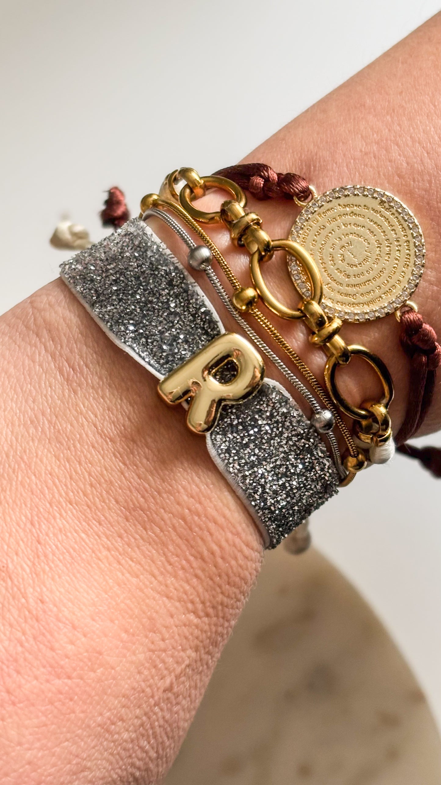 Initial Band Bracelet