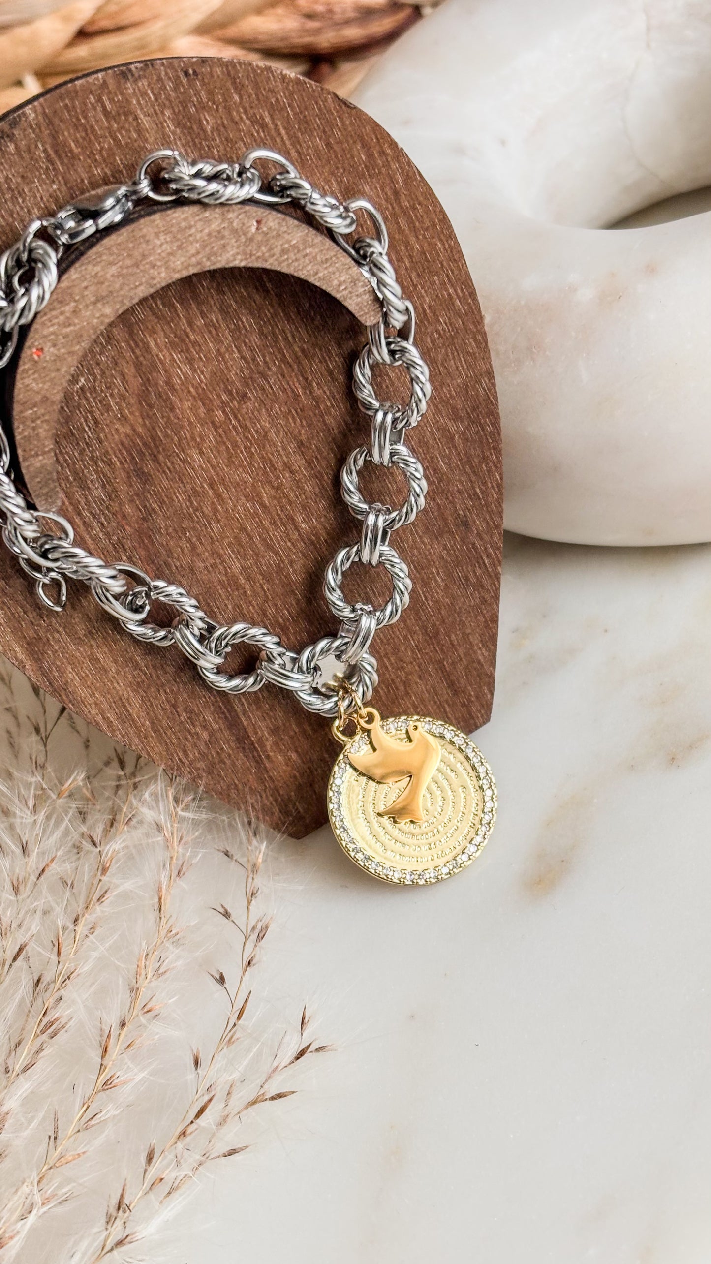 Padre Nuestro Bracelet Silver Vintage