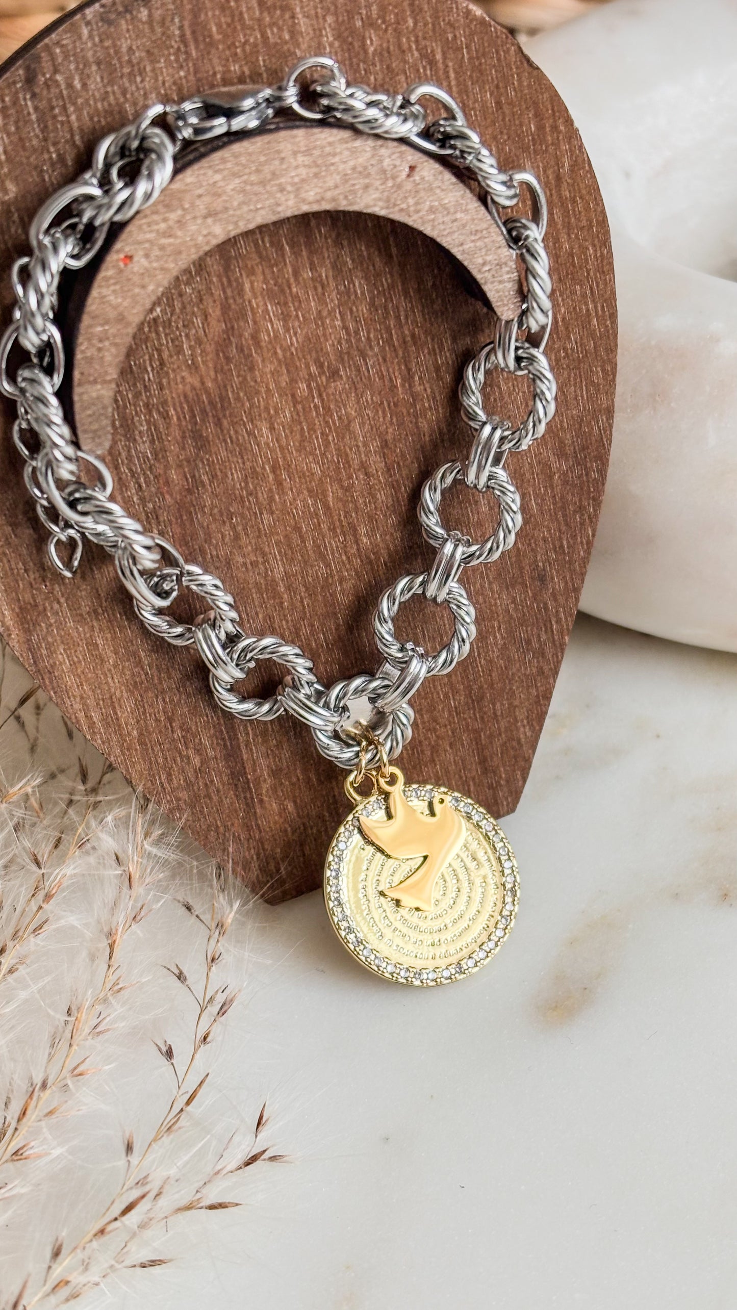 Padre Nuestro Bracelet Silver Vintage