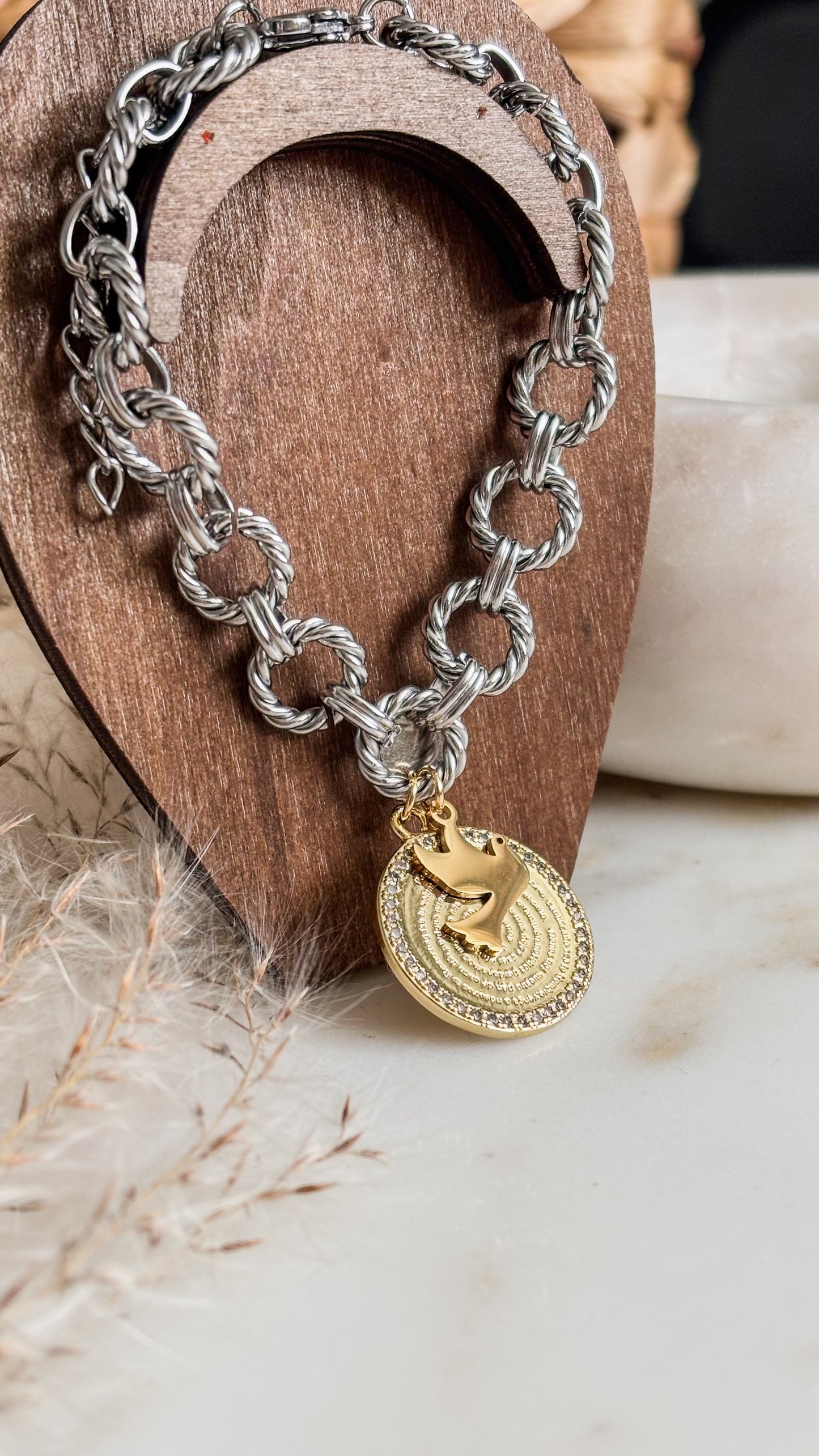 Padre Nuestro Bracelet Silver Vintage