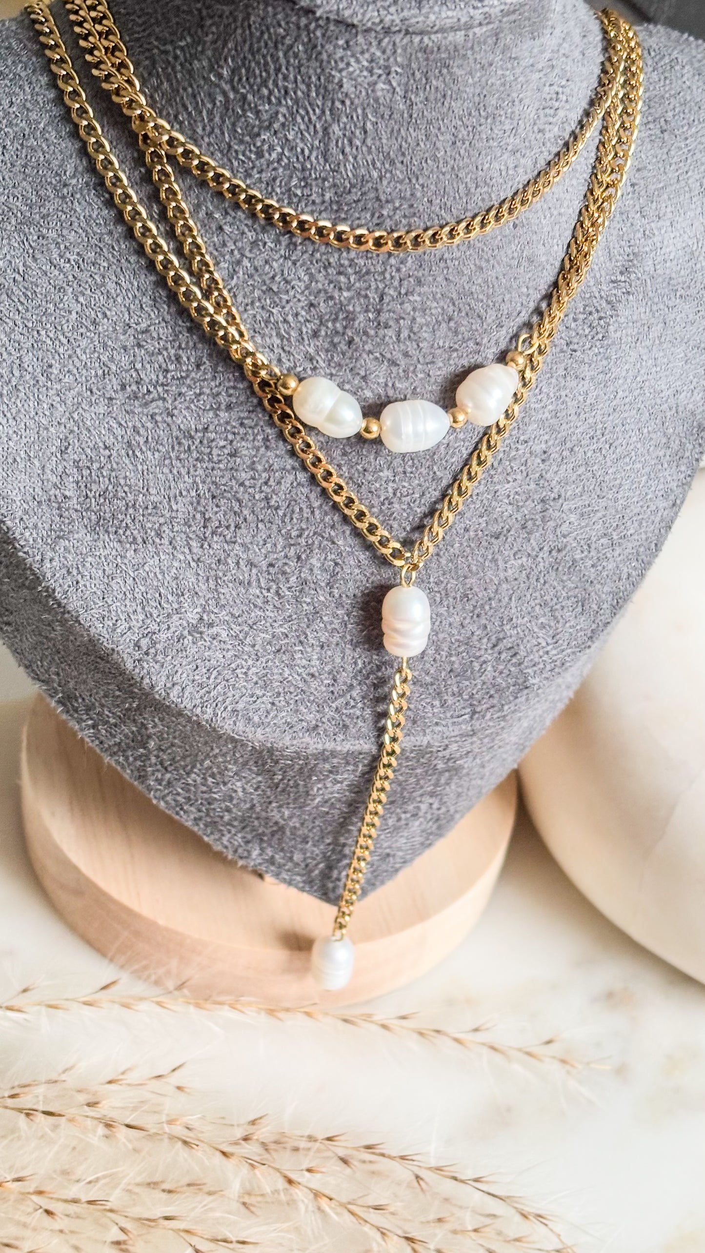 Golden  3 in 1 Layers Necklace