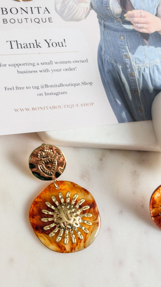 Amber Sun Earrings