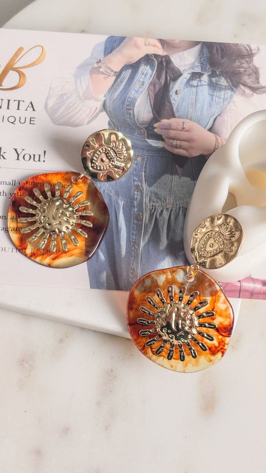 Amber Sun Earrings