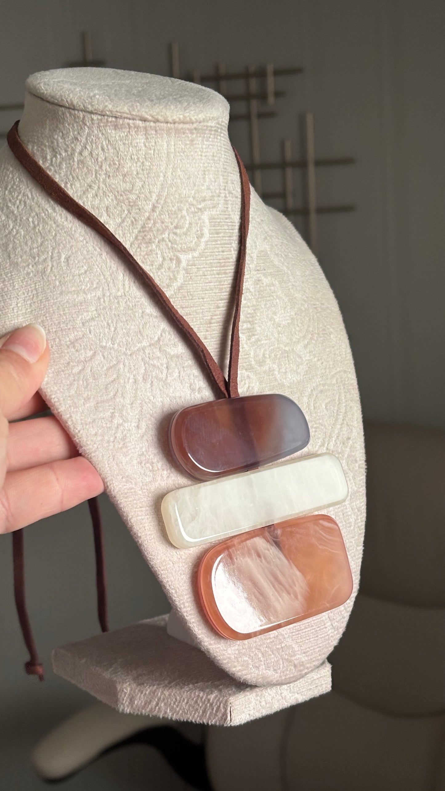 Brown Velvet Necklace