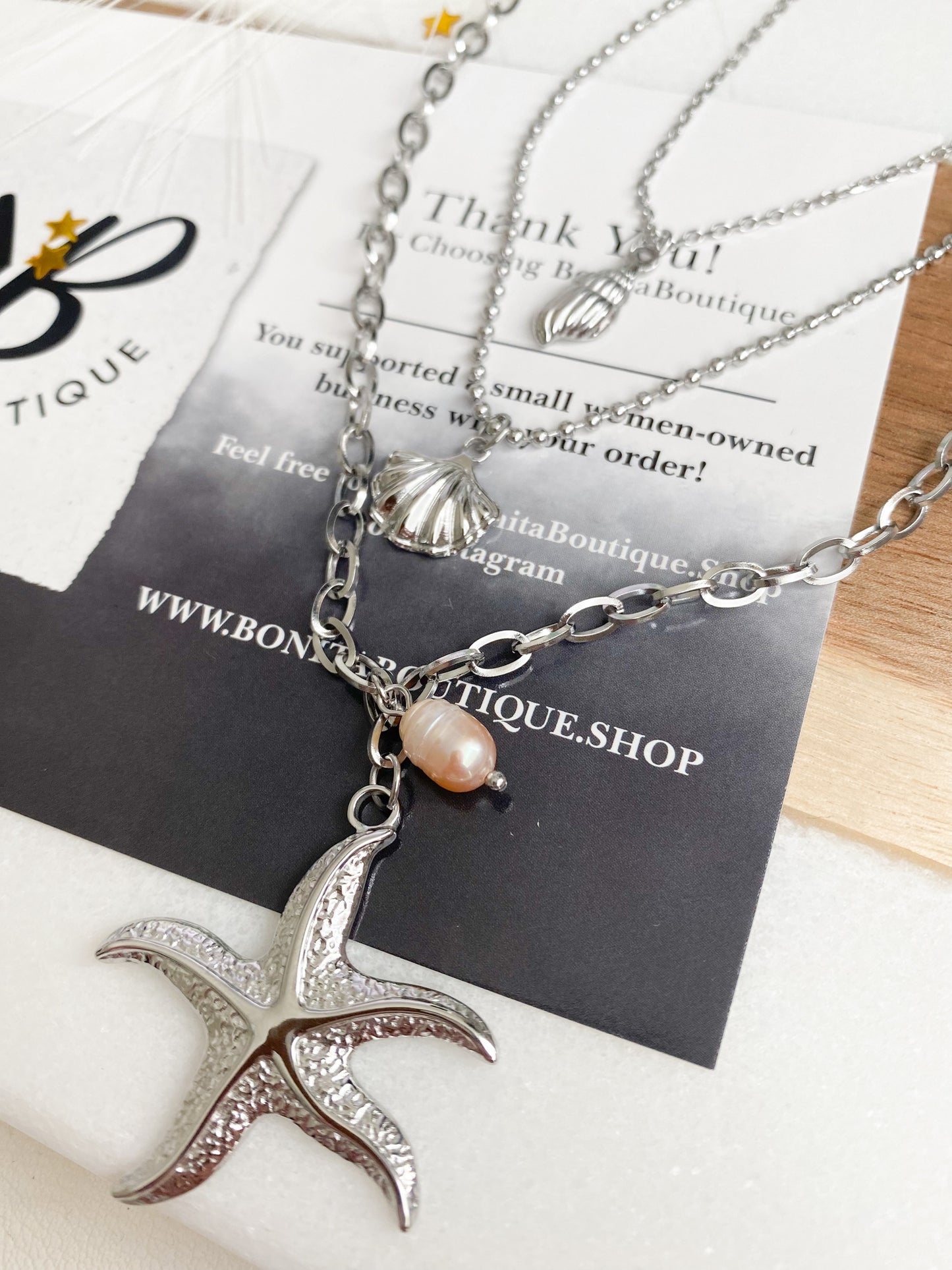 Silver Summer 3 in 1 Necklace