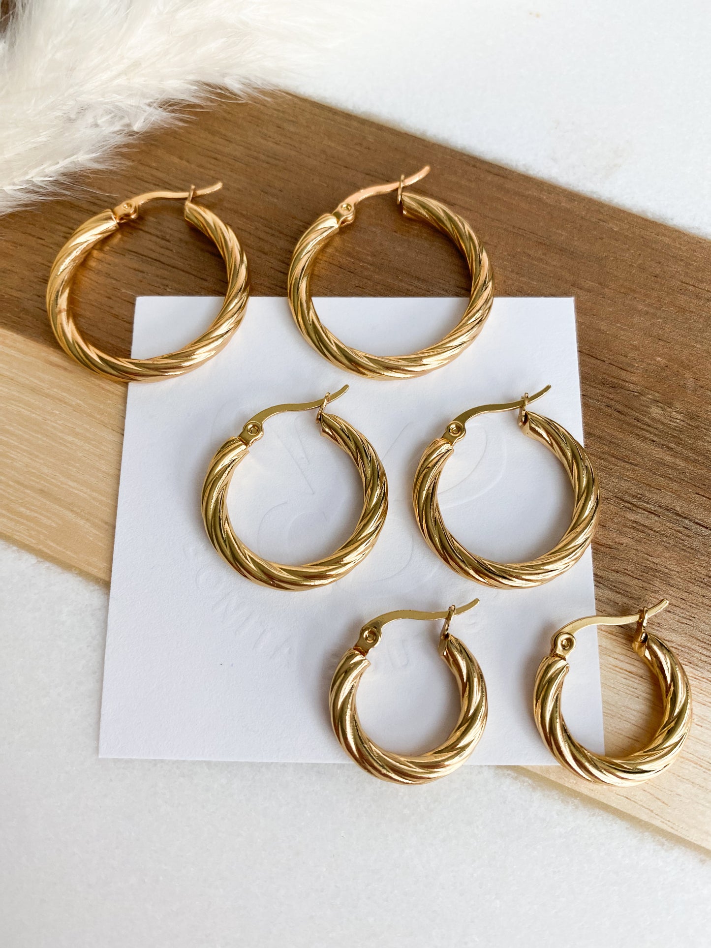 Golden Hoops Earrings