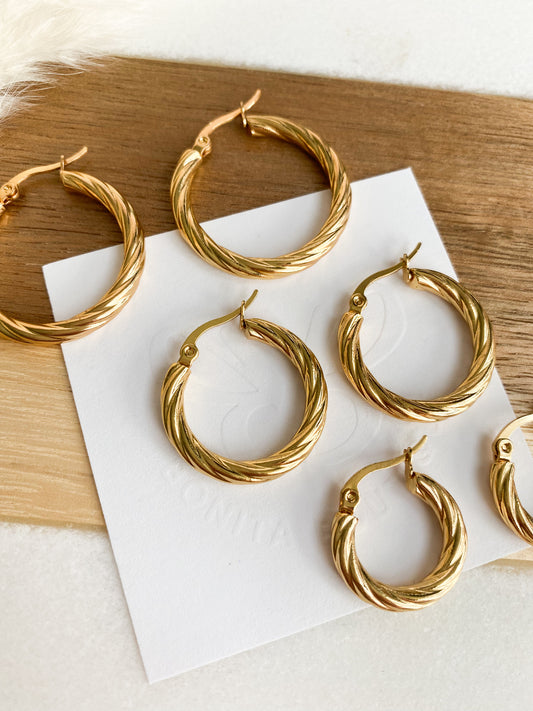 Golden Hoops Earrings