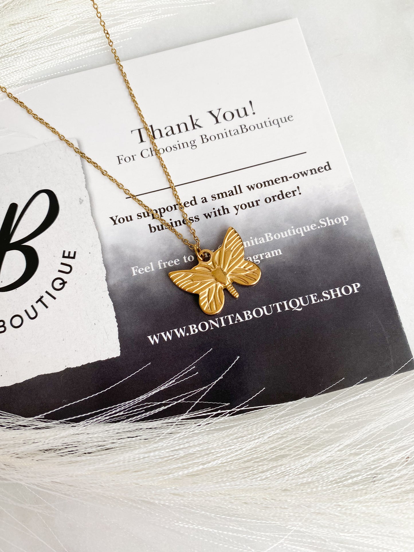 Golden Butterfly Necklace