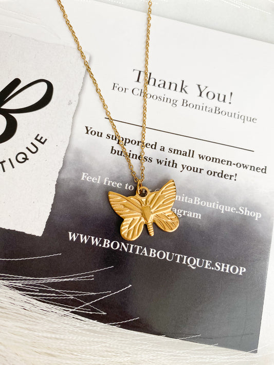 Golden Butterfly Necklace