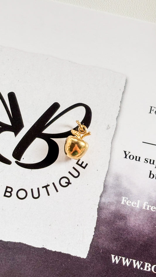 Gold Apple Charm