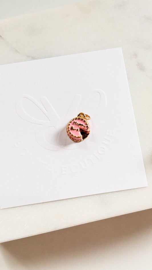 Happy Birthday Pink Cake Charm