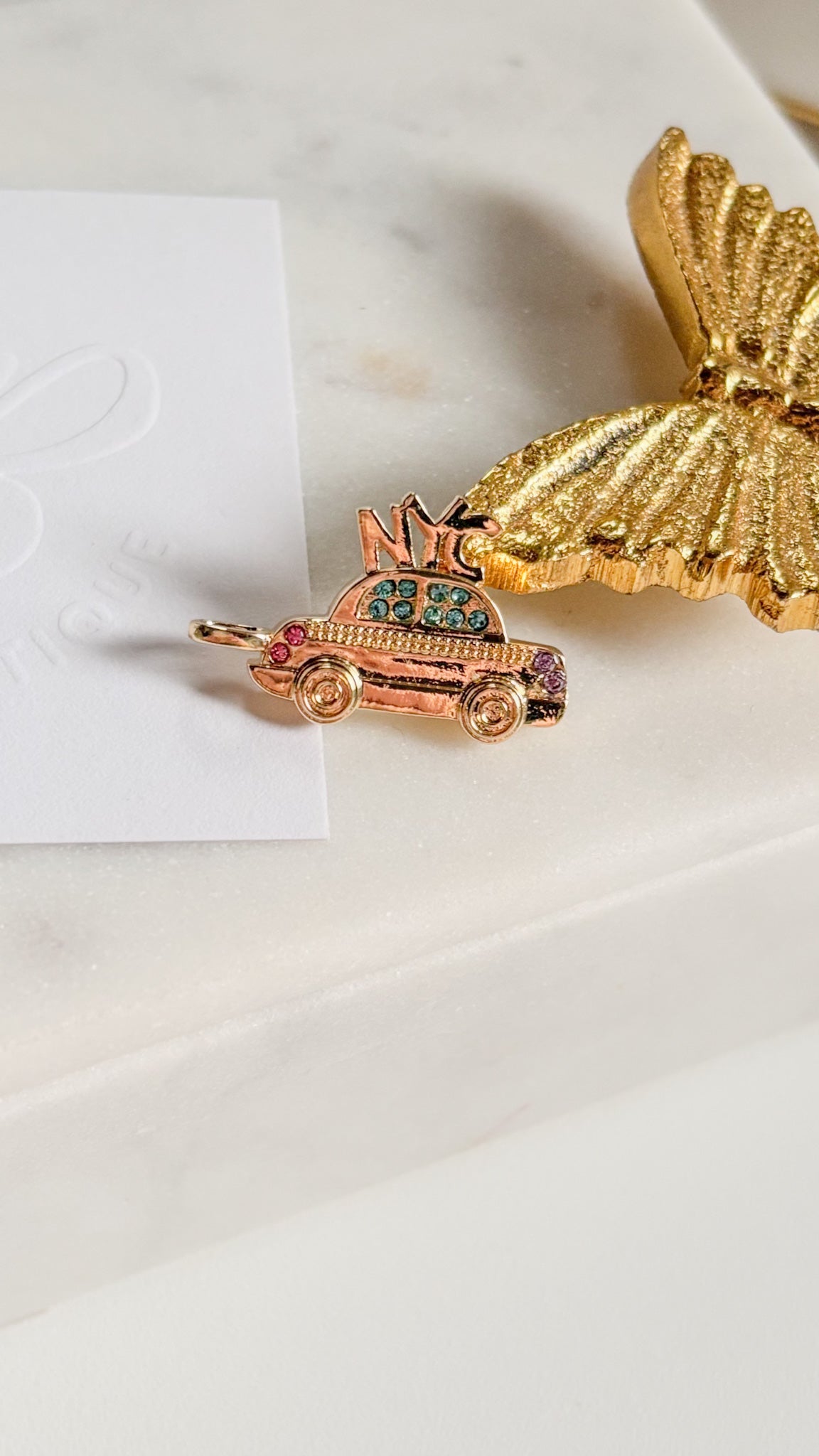 New York City Taxi Charm